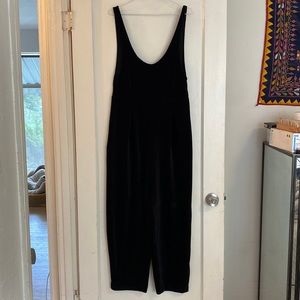 Free People Black Velvet Jumpsuit.